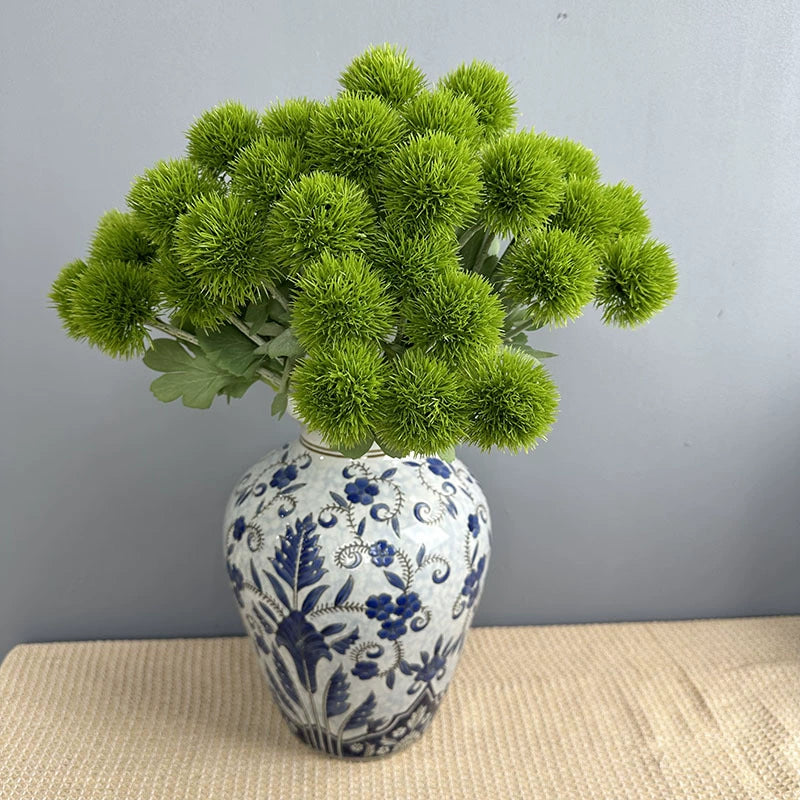 Artificial Dandelion Bouquet, 6-Stem Realistic Floral Spray, 20" Rustic Decor for Weddings, Events & Home Decor