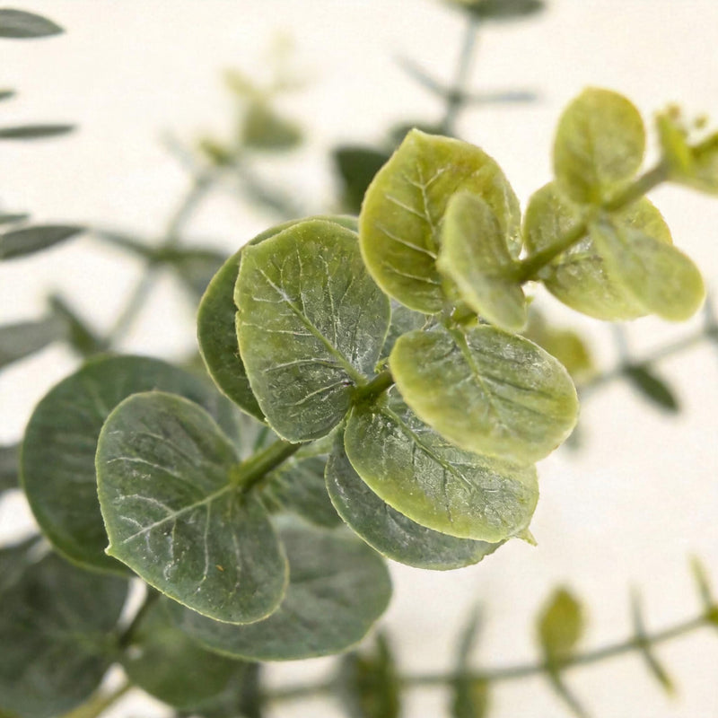 Artificial Eucalyptus Bush, 31" Tall, Realistic Mixed Material, Perfect for Home Decor, Weddings, Events, and Floral Arrangements