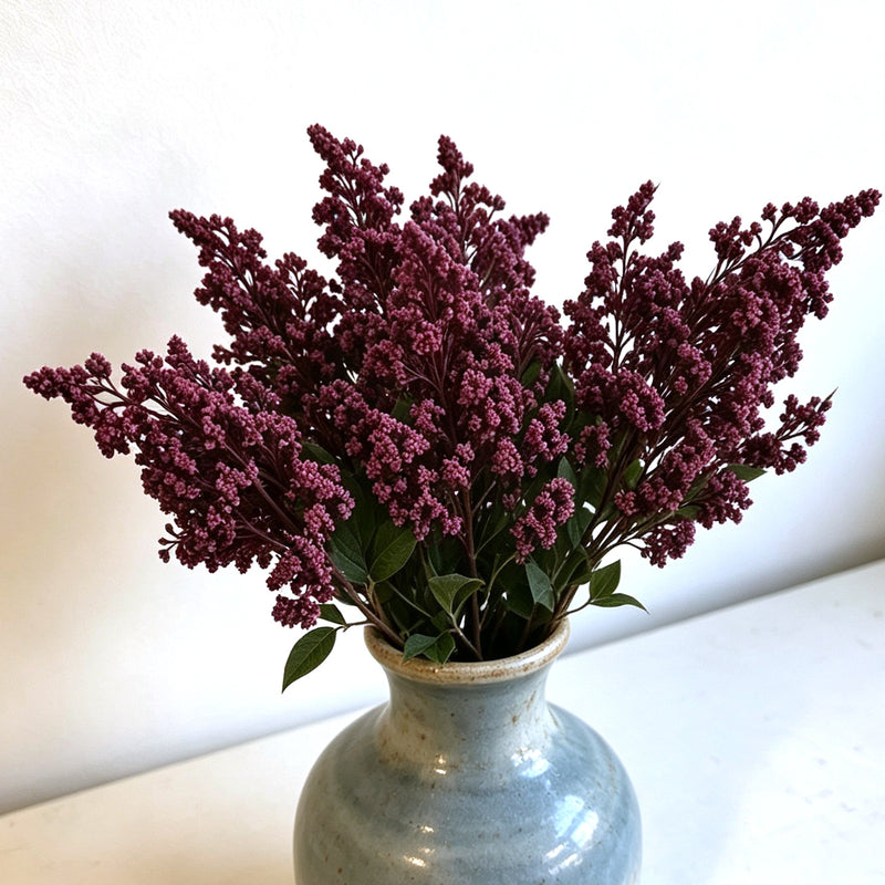 Artificial Nandina Berry Stems, 16" Realistic Faux Branches for Floral Arrangements, Wedding Centerpieces, Home & Commercial Decor