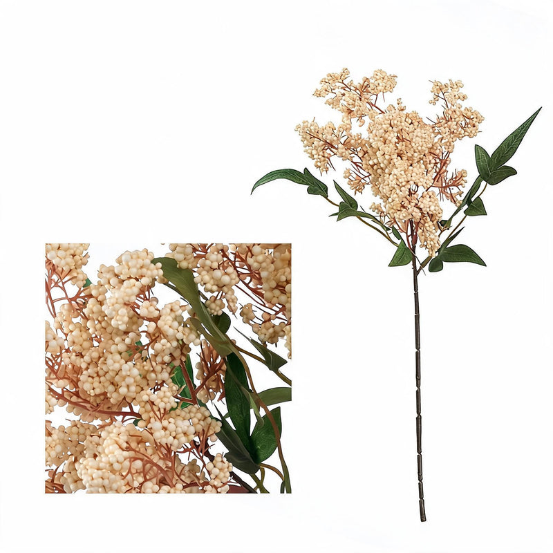 Artificial Nandina Berry Stems, 16" Realistic Faux Branches for Floral Arrangements, Wedding Centerpieces, Home & Commercial Decor