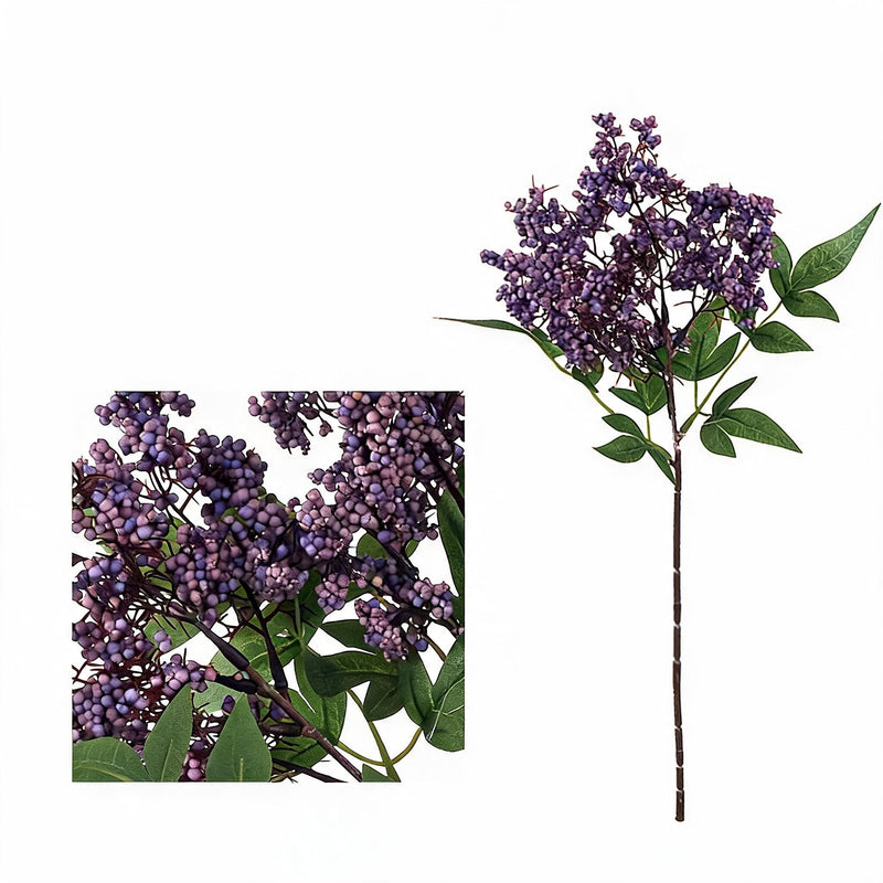Artificial Nandina Berry Stems, 16" Realistic Faux Branches for Floral Arrangements, Wedding Centerpieces, Home & Commercial Decor