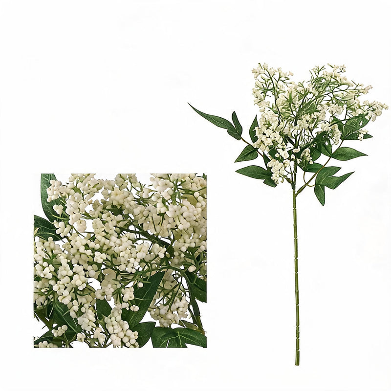 Artificial Nandina Berry Stems, 16" Realistic Faux Branches for Floral Arrangements, Wedding Centerpieces, Home & Commercial Decor