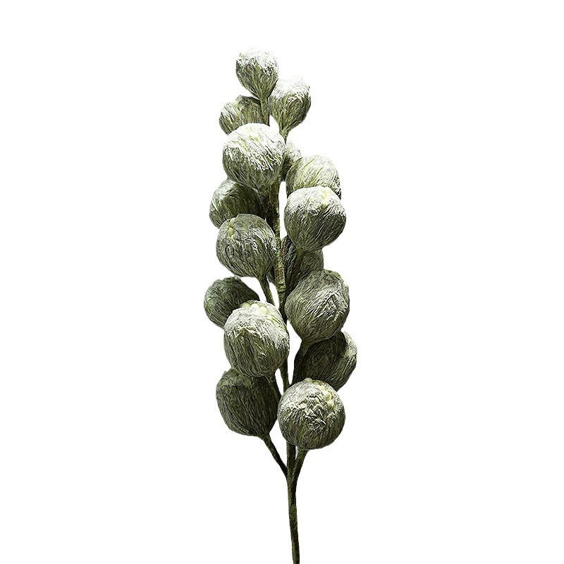 Artificial Foam Green Forbidden Fruit Stem, Single Realistic Faux Plant for Home & Event Decor, 39" Long Bendable Branch