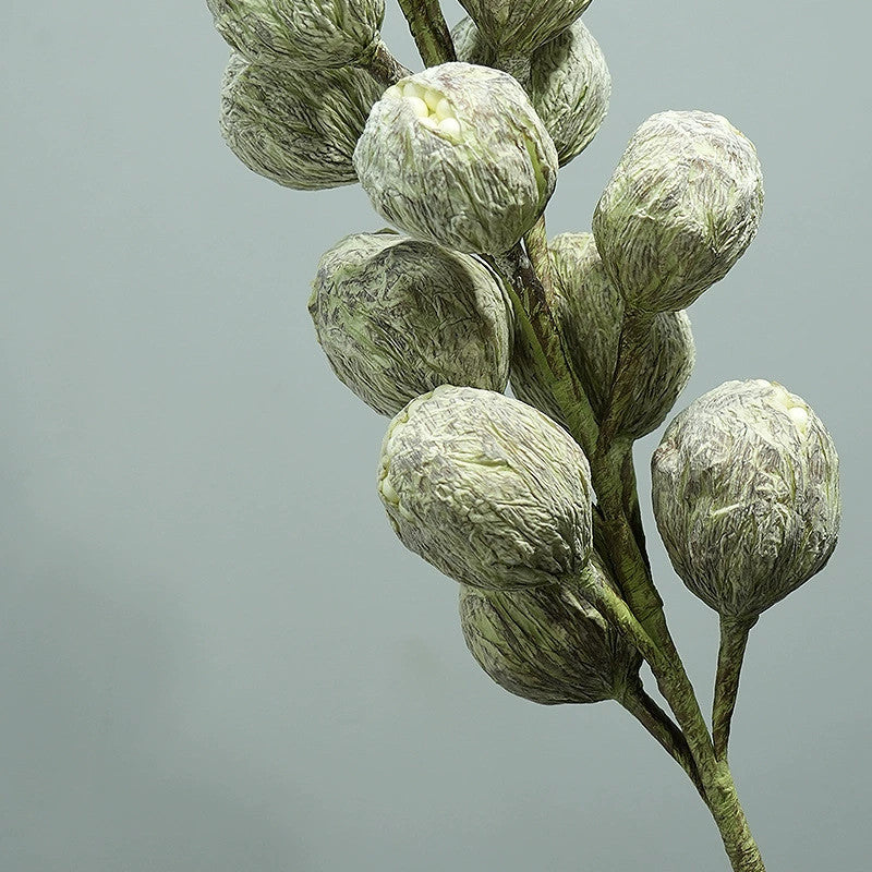 Artificial Foam Green Forbidden Fruit Stem, Single Realistic Faux Plant for Home & Event Decor, 39" Long Bendable Branch