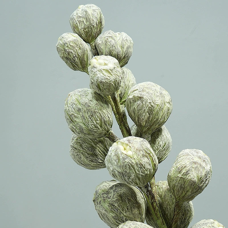 Artificial Foam Green Forbidden Fruit Stem, Single Realistic Faux Plant for Home & Event Decor, 39" Long Bendable Branch