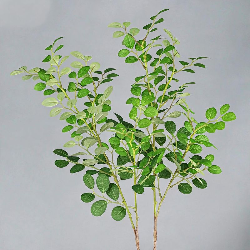 Artificial Red Loropetalum Leaves, Single Stem, Set of 2, 26" Tall, Realistic Plastic Foliage for Home, Office, Wedding Decor