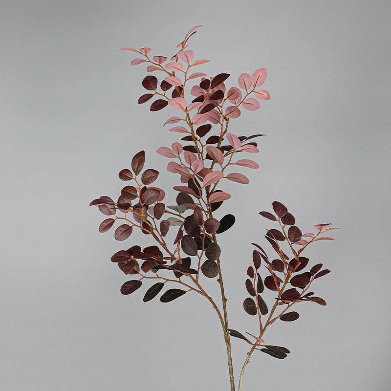 Artificial Red Loropetalum Leaves, Single Stem, Set of 2, 26" Tall, Realistic Plastic Foliage for Home, Office, Wedding Decor