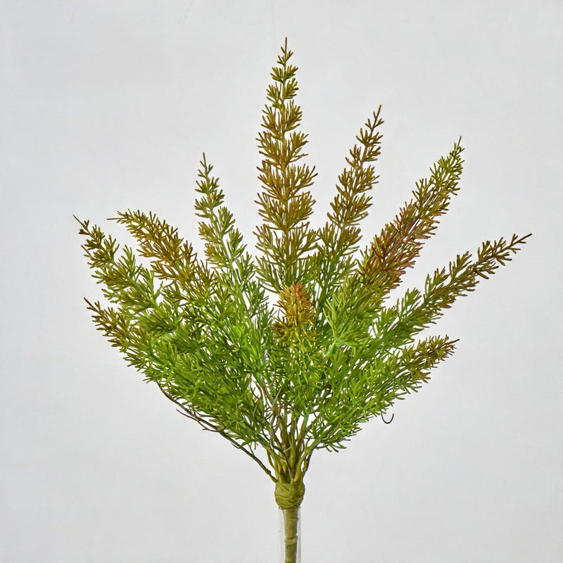 20" Artificial Asparagus Fern Bush, Realistic Faux Green Plant for Home, Office, Wedding Decor, Indoor Outdoor Use
