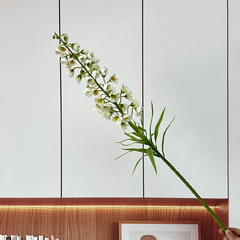 Single Stem Artificial Lily of the Valley, 30" Realistic Silk Flowers for Home Decor, Wedding Centerpieces, Commercial Displays, 47 Blooms per Stem, Bendable Stems
