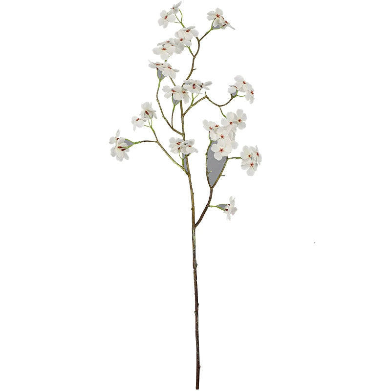 Artificial Silk Pear Blossom Branch, 30" Long, Modern Style, Pink & White, for Home Decor, Wedding Arrangements, and Commercial Displays