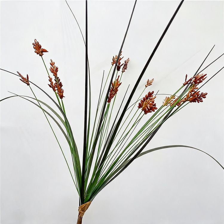 Artificial Umbrella Grass Fountain Grass Stems, Set of 2, 53" Tall, Modern Ins Style, PE/PVC Material, for Office, Hotel, and Home Decor
