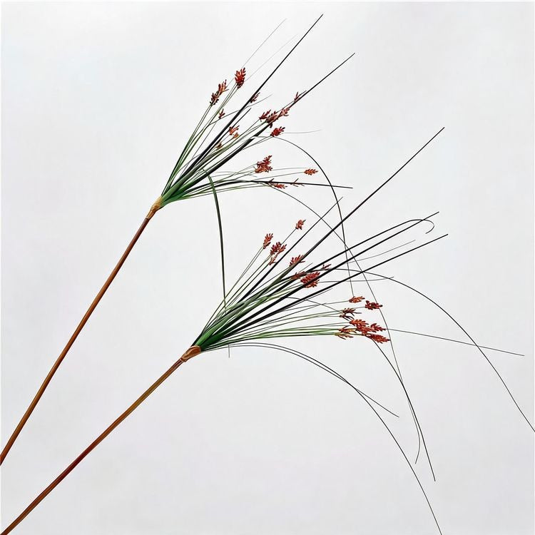Artificial Umbrella Grass Fountain Grass Stems, Set of 2, 53" Tall, Modern Ins Style, PE/PVC Material, for Office, Hotel, and Home Decor