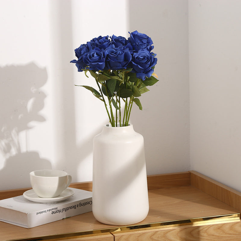 Artificial Silk Rose Stems, Single Stem with One Bloom, 20" Tall, Pack of 10, Perfect for Weddings, Home Decor, and Events