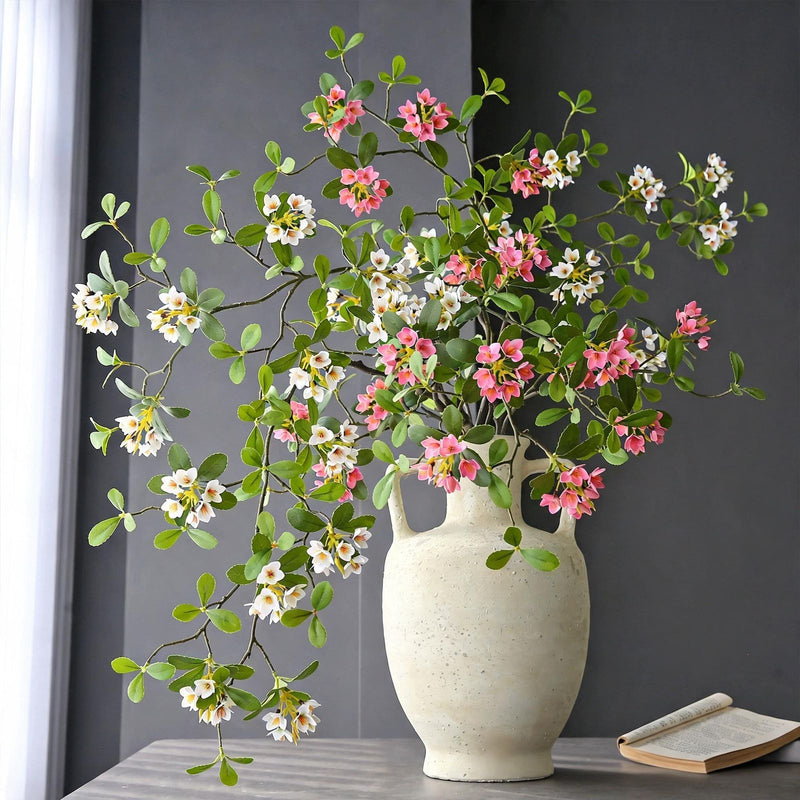 Artificial Sea Island Flower, Single Stem, 45", Silk, White/Pink/Rose, for Home, Wedding, or Commercial Decor