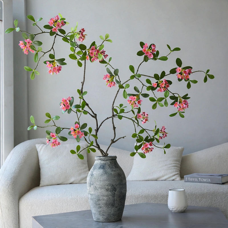Artificial Sea Island Flower, Single Stem, 45", Silk, White/Pink/Rose, for Home, Wedding, or Commercial Decor