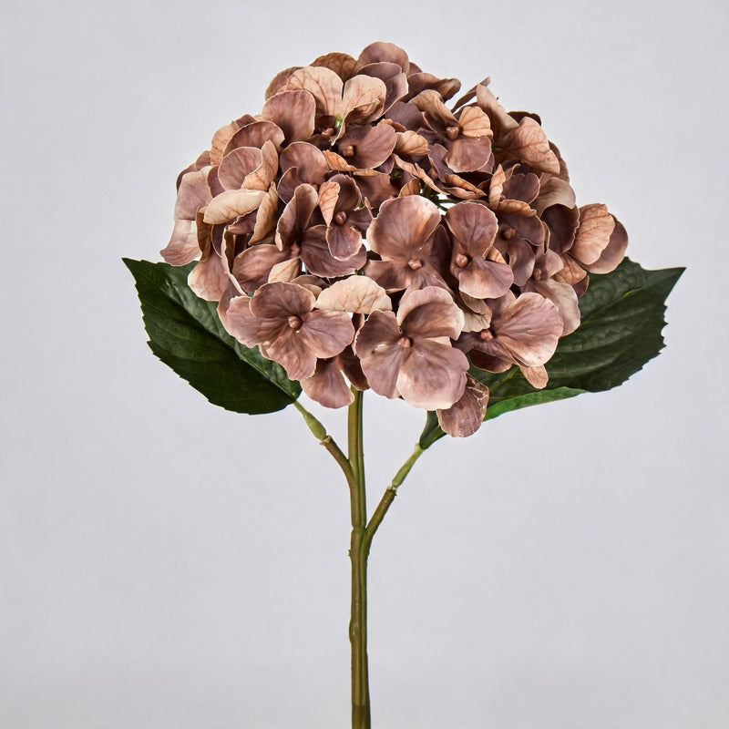 Artificial Hydrangea Stem, Single Stem 16" Tall with 6" Bloom, Realistic Faux Flower for Wedding Decor, Home & Event Arrangements
