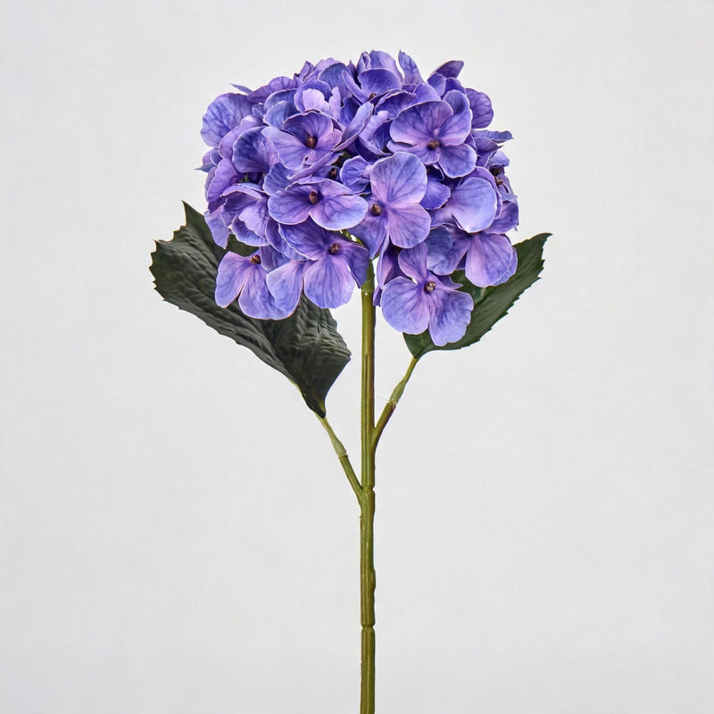 Artificial Hydrangea Stem, Single Stem 16" Tall with 6" Bloom, Realistic Faux Flower for Wedding Decor, Home & Event Arrangements