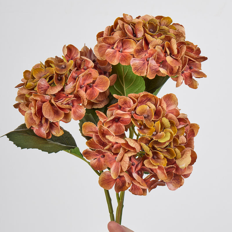 Artificial Hydrangea Stem, Single Stem 16" Tall with 6" Bloom, Realistic Faux Flower for Wedding Decor, Home & Event Arrangements