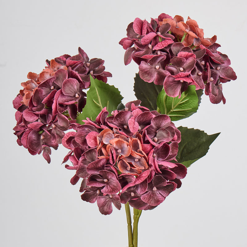 Artificial Hydrangea Stem, Single Stem 16" Tall with 6" Bloom, Realistic Faux Flower for Wedding Decor, Home & Event Arrangements