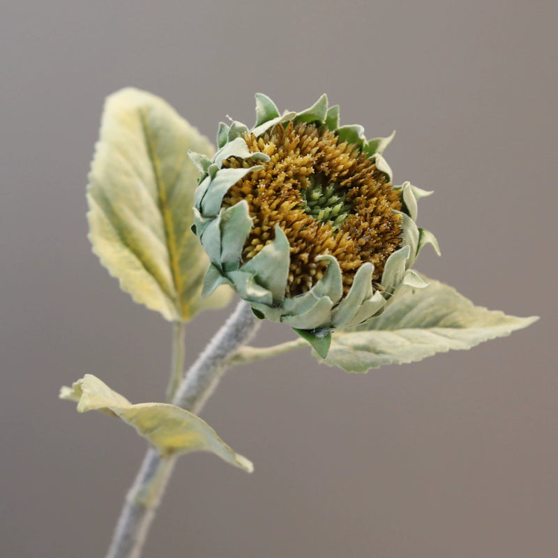 Premium Artificial Sunflower Stem, Single Bloom, 24" Tall, Realistic Silk Flower for Home Décor, Weddings, and Commercial Spaces