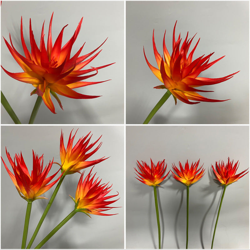 Phoenix Flower Artificial Stem, 33" Tall, Real-Touch Latex, Black Purple, Orange Red, Burgundy, for Home Decor, Wedding Arrangements, Office Displays