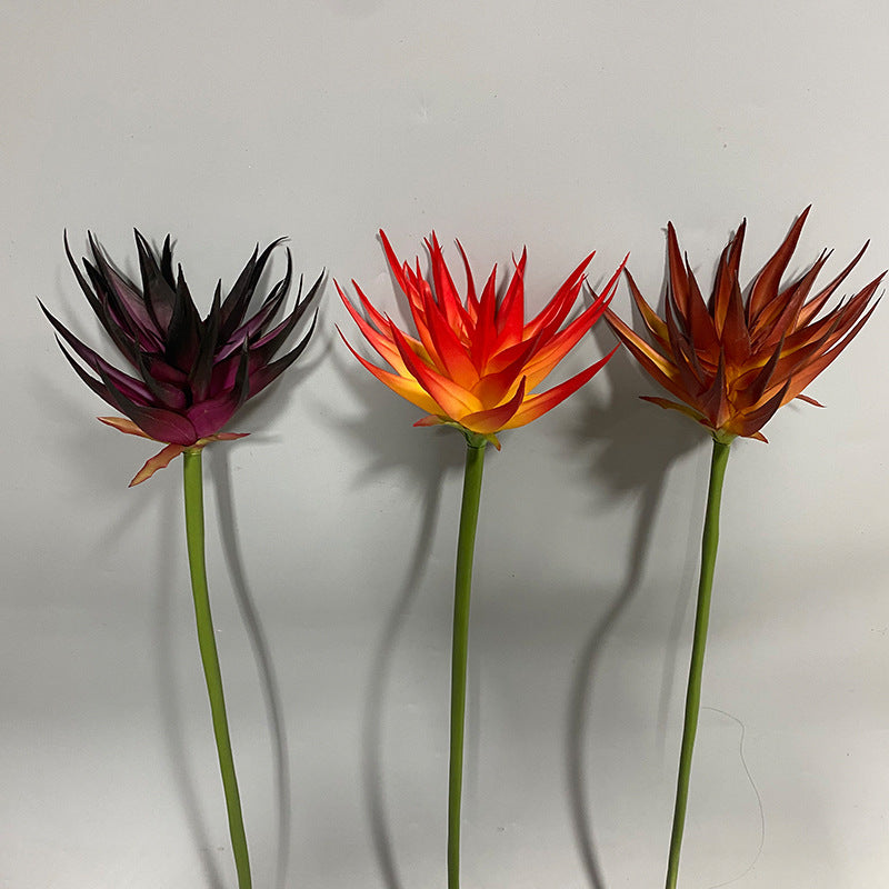 Phoenix Flower Artificial Stem, 33" Tall, Real-Touch Latex, Black Purple, Orange Red, Burgundy, for Home Decor, Wedding Arrangements, Office Displays