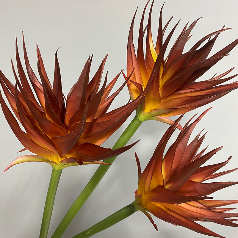 Phoenix Flower Artificial Stem, 33" Tall, Real-Touch Latex, Black Purple, Orange Red, Burgundy, for Home Decor, Wedding Arrangements, Office Displays