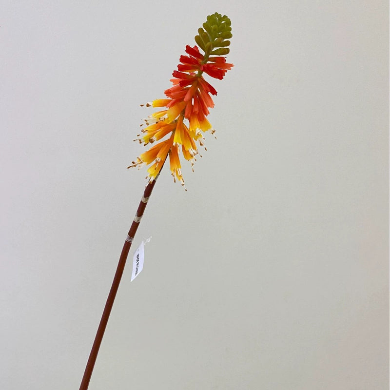 Artificial Torch Lily Stem, 28" Silk Flower for Home Decor, Wedding Arrangements, Commercial Displays