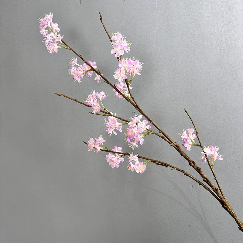 Single Stem Pear Blossom Branch, 43" Silk Artificial Flower, Realistic Home & Event Decor, Indoor Use