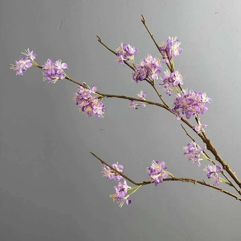 Single Stem Pear Blossom Branch, 43" Silk Artificial Flower, Realistic Home & Event Decor, Indoor Use