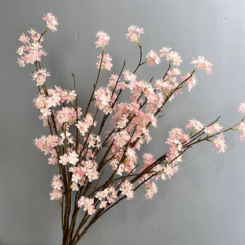 Single Stem Pear Blossom Branch, 43" Silk Artificial Flower, Realistic Home & Event Decor, Indoor Use