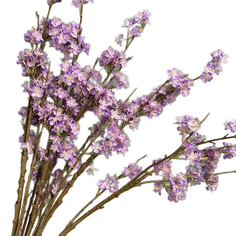 Single Stem Pear Blossom Branch, 43" Silk Artificial Flower, Realistic Home & Event Decor, Indoor Use