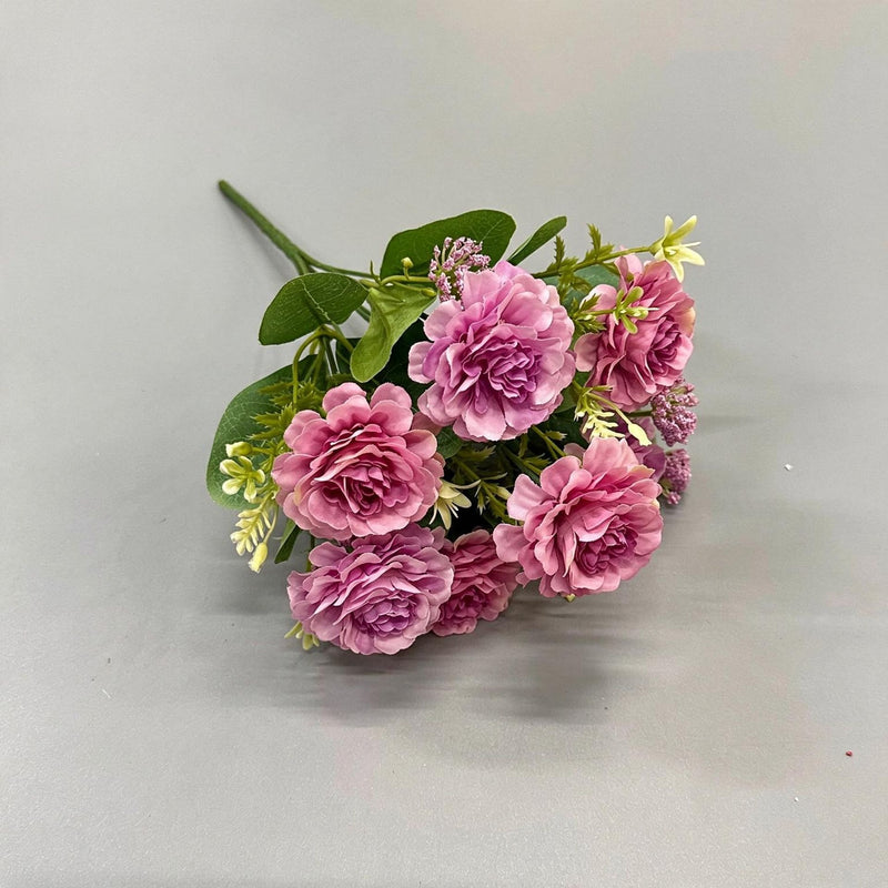 Artificial Peony Bush, 6 Blooms, 13" Tall, Perfect for Weddings, Events, and Home Decor