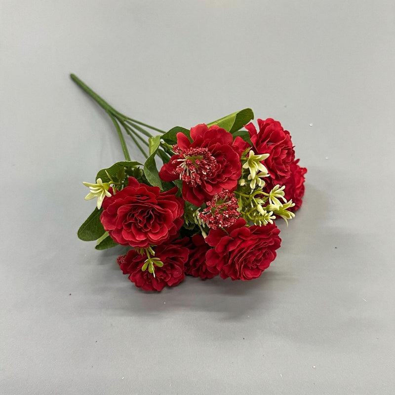 Artificial Peony Bush, 6 Blooms, 13" Tall, Perfect for Weddings, Events, and Home Decor