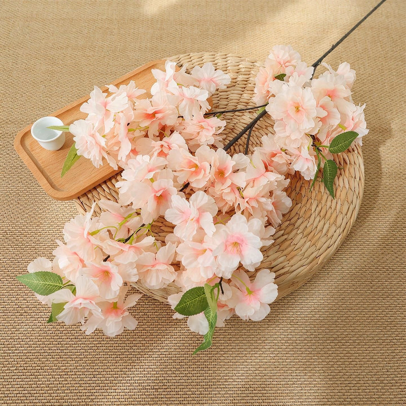 39" Artificial Cherry Blossom Branch, Silk Flowers for Weddings & Home Decor, Bulk-Friendly