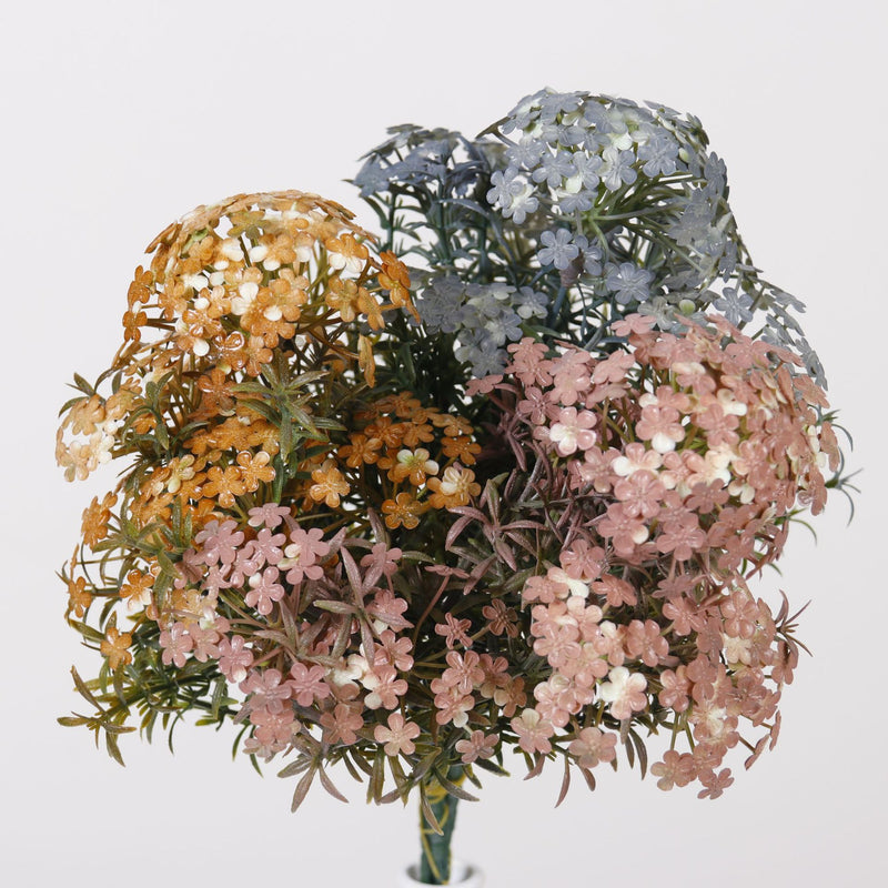 Artificial Chrysanthemum Bush, 12" Height, 7 Blooms, Realistic Look, Perfect for Home Decor, Weddings, Events
