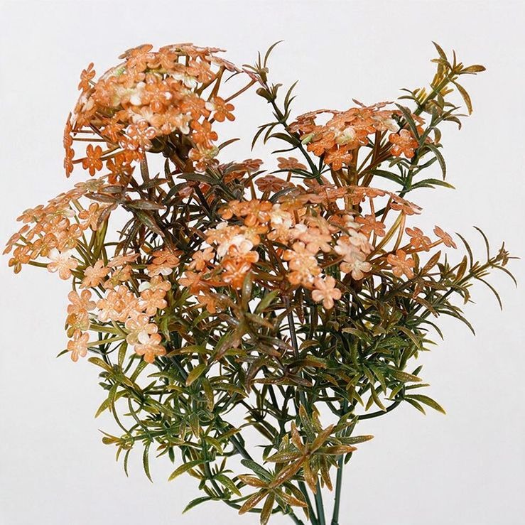 Artificial Chrysanthemum Bush, 12" Height, 7 Blooms, Realistic Look, Perfect for Home Decor, Weddings, Events