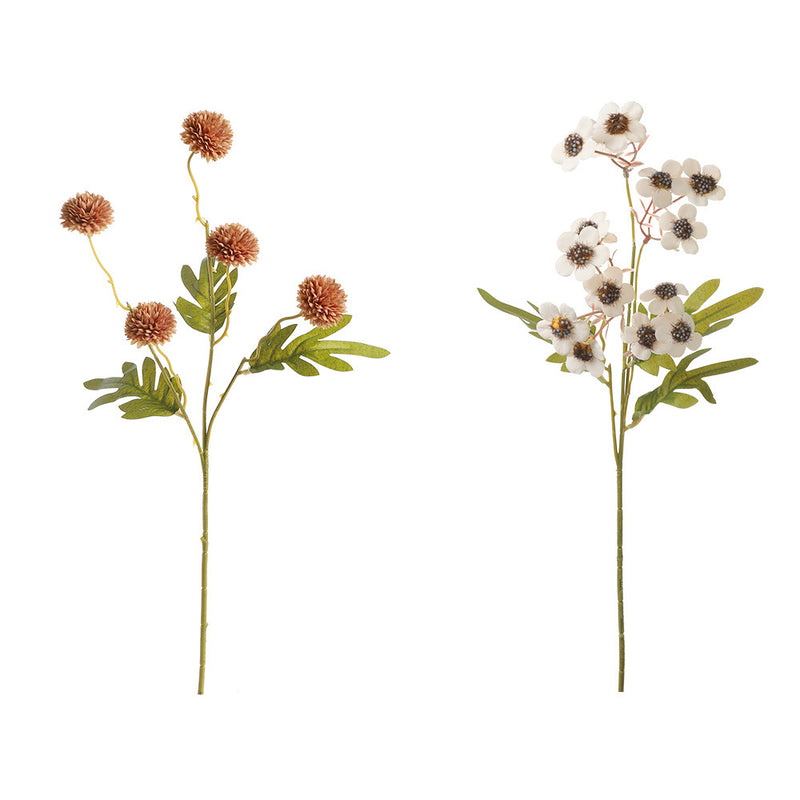 Artificial Dandelion and Plum Blossom Bouquet, 23" Height, Silk Flowers, Perfect for Home Decor, Weddings, and Events