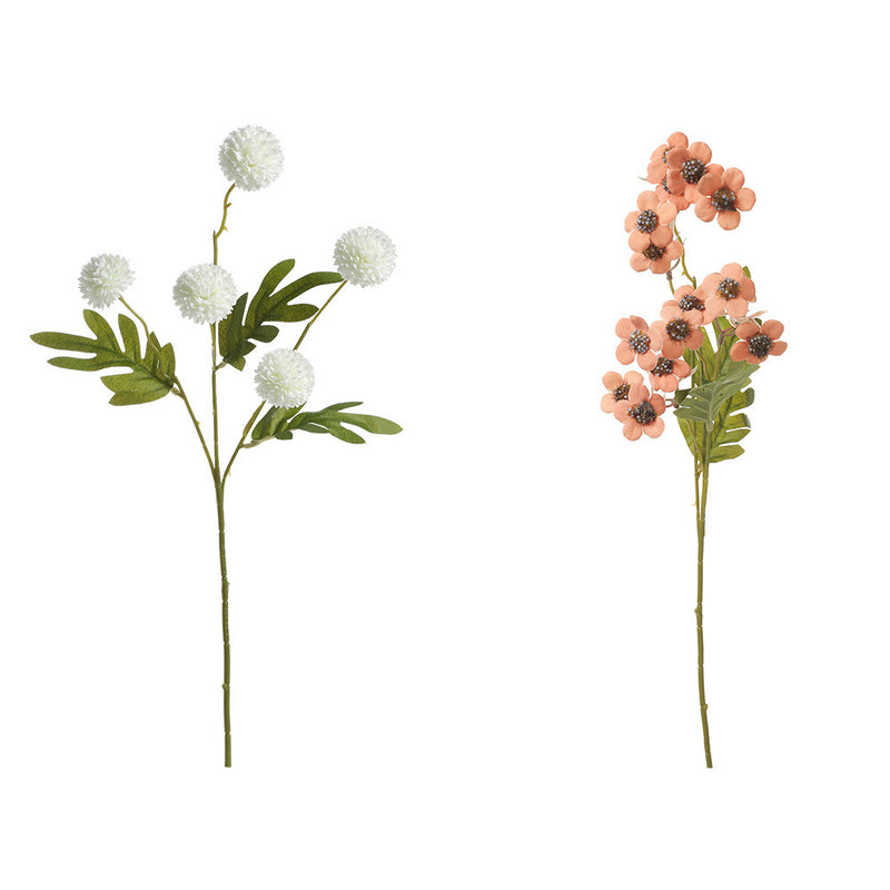 Artificial Dandelion and Plum Blossom Bouquet, 23" Height, Silk Flowers, Perfect for Home Decor, Weddings, and Events