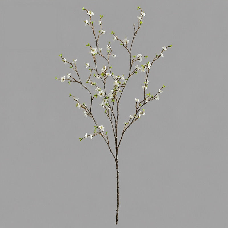 Artificial Wintersweet Stem, 43" Realistic PU Flower Branch with 88 Blooms, Modern Faux Floral Arrangement for Home Decor, Wedding Centerpieces, Commercial Displays