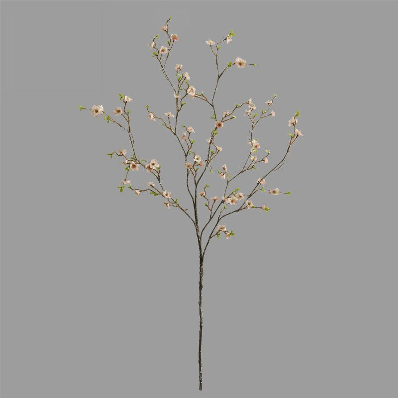 Artificial Wintersweet Stem, 43" Realistic PU Flower Branch with 88 Blooms, Modern Faux Floral Arrangement for Home Decor, Wedding Centerpieces, Commercial Displays