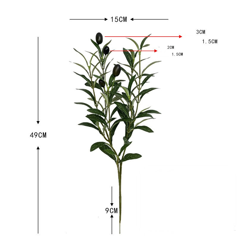 Artificial Olive Leaf Stems, Velvet Material, 49" Length, Set of 720, Perfect for Home Decor, Wedding Arrangements, and Commercial Displays