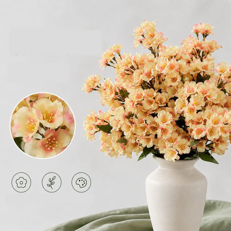 Artificial Begonia Bush, 29" Realistic Silk Floral Arrangement for Home Decor, Weddings & Events, Modern Stems for DIY Centerpieces & Vases