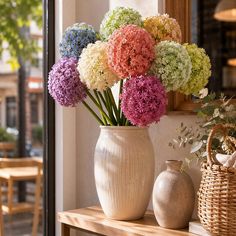 35" Artificial Hydrangea Bush, Realistic PE Material, Perfect for Home Decor, Weddings, Offices, and Commercial Spaces