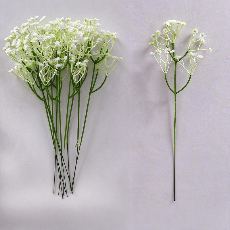 10 Stems Artificial Baby's Breath Flowers, 12" Realistic Filler Stems for DIY Wedding Bouquets, Home Decor & Centerpieces