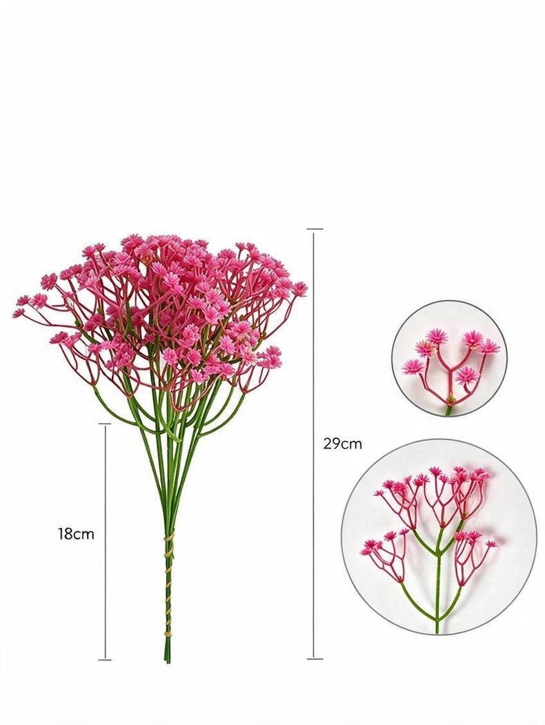 10 Stems Artificial Baby's Breath Flowers, 12" Realistic Filler Stems for DIY Wedding Bouquets, Home Decor & Centerpieces