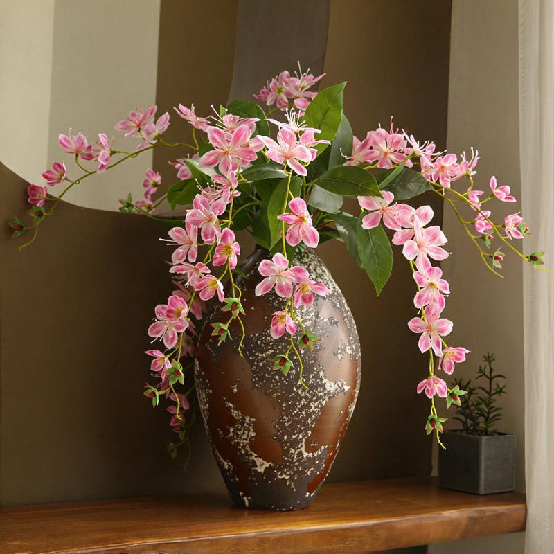 Artificial Jasmine Vine, Single Stem with 9 Blooms, 31" Tall, Silk-Like Fabric, Perfect for Home Decor, Weddings & Events
