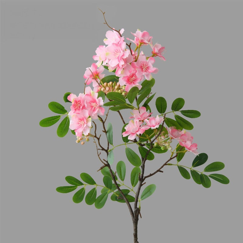 Single Stem Artificial Michelia Flower, 29" Tall, Silk Material, Modern Home & Commercial Decor, White & Pink Options