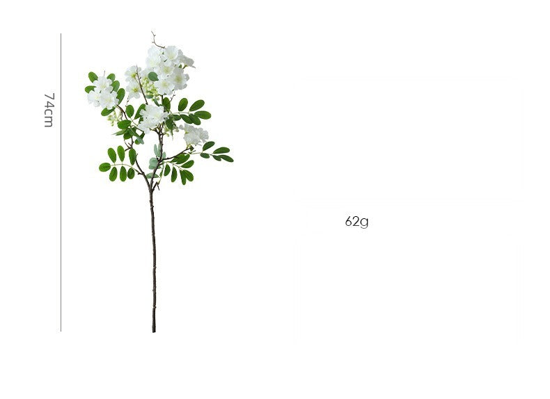 Single Stem Artificial Michelia Flower, 29" Tall, Silk Material, Modern Home & Commercial Decor, White & Pink Options