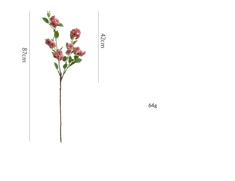 Artificial Camellia Silk Flower, 34" Single Stem with 17 Blooms, Perfect for Home Decor, Weddings, and Events, Available in White, Pink, Purple, and Rose